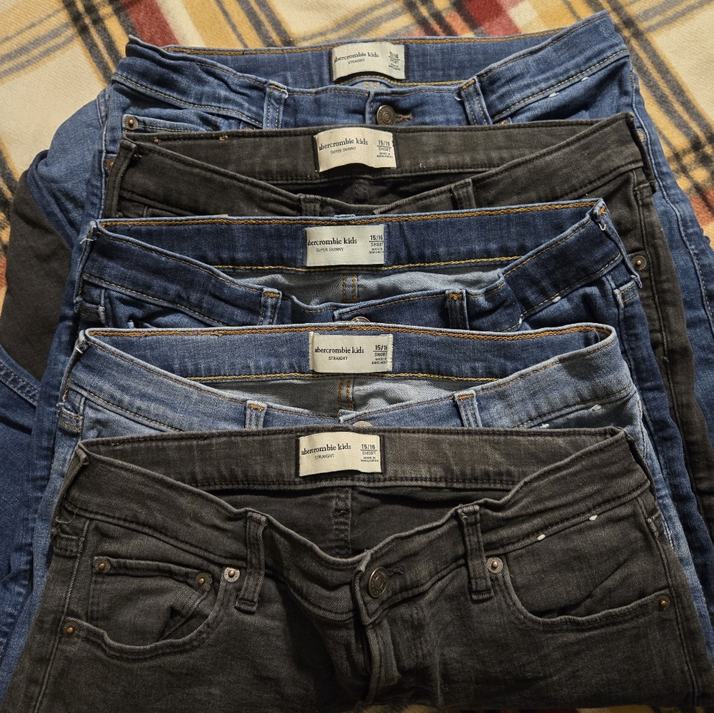 Abercrombie Kid's Boy's Jeans - Black and Blue